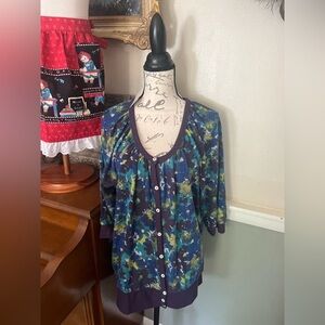 French Laundry Floral Blouse NWT